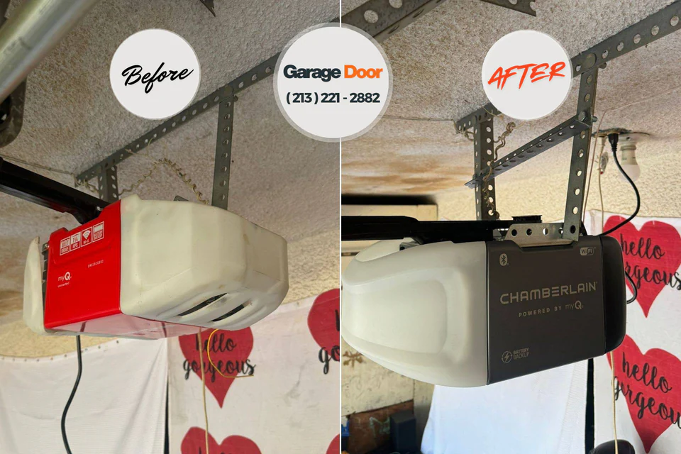 Before and after: garage door repair South Bound Brook, NJ